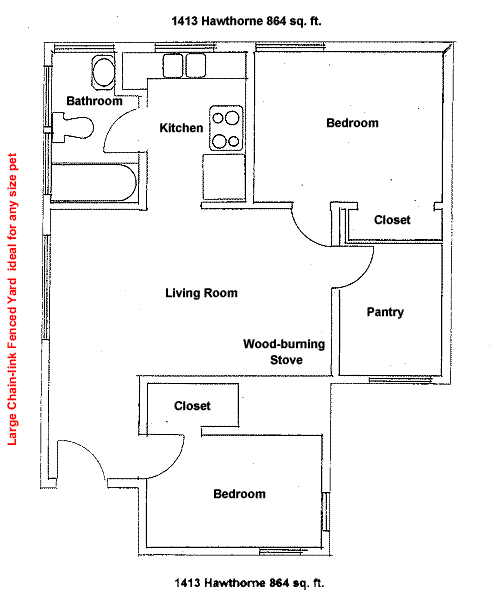 1413 Hawthorne Floorplan